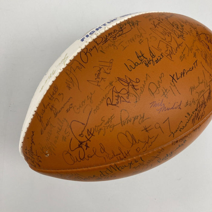 Notre Dame Fighting Irish Multi Signed Football With 134 Signatures! Beckett COA