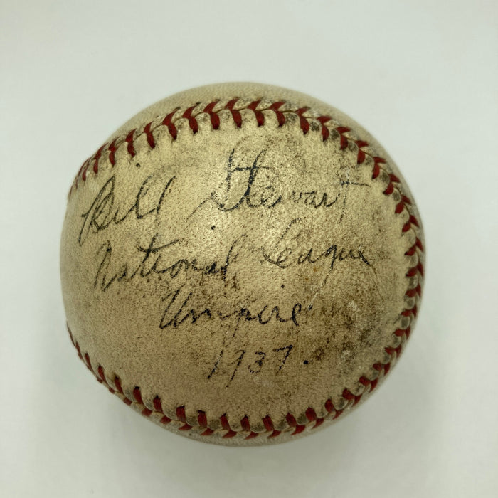 Bill Stewart Signed 1937 Baseball NHL HOF Chicago Blackhawks Stanley Cup JSA