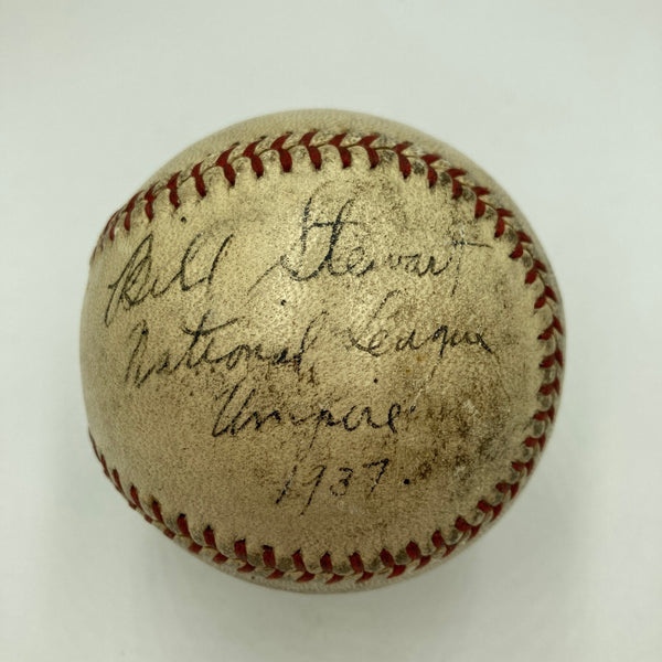 Bill Stewart Signed 1937 Baseball NHL HOF Chicago Blackhawks Stanley Cup JSA