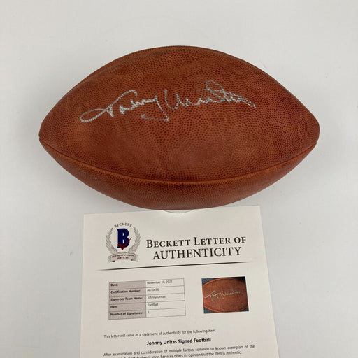 Johnny Unitas Signed Autographed Wilson NFL Game Football With JSA COA