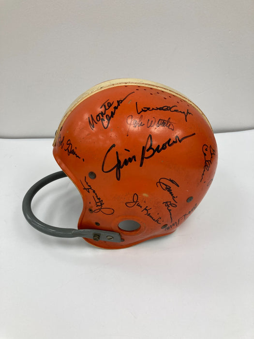 1964 Cleveland Browns Super Bowl Champs Team Signed Game Used Helmet JSA COA
