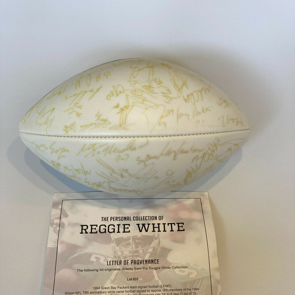 1994 Green Bay Packers Team Signed Football From The Reggie White Estate