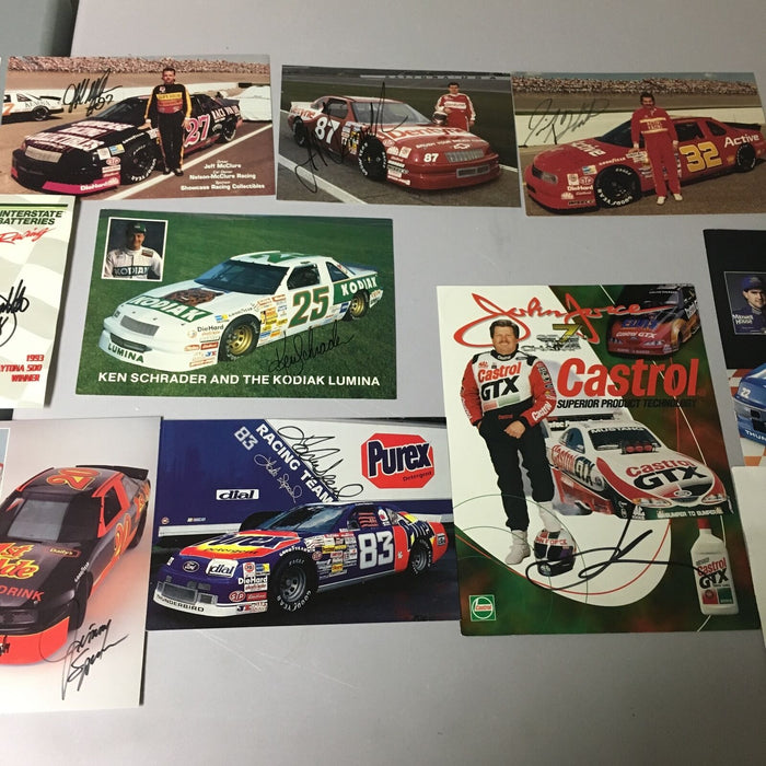 Huge Lot Of (22) NASCAR Signed Autographed Photos