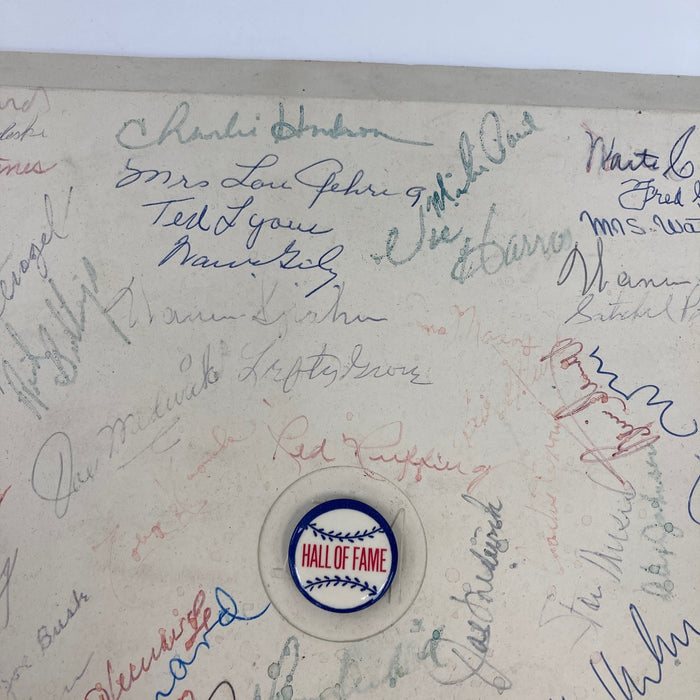 Incredible 1970's HOF Multi Signed Home Plate 67 Sigs Satchel Paige Beckett COA