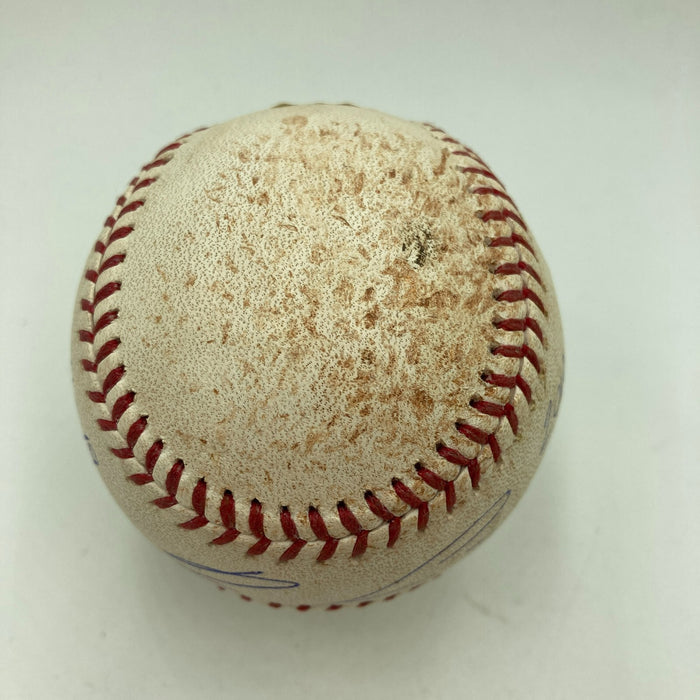 Ronald Acuna Signed 2019 NLDS Actual Hit Game Used Baseball Double JSA & MLB COA