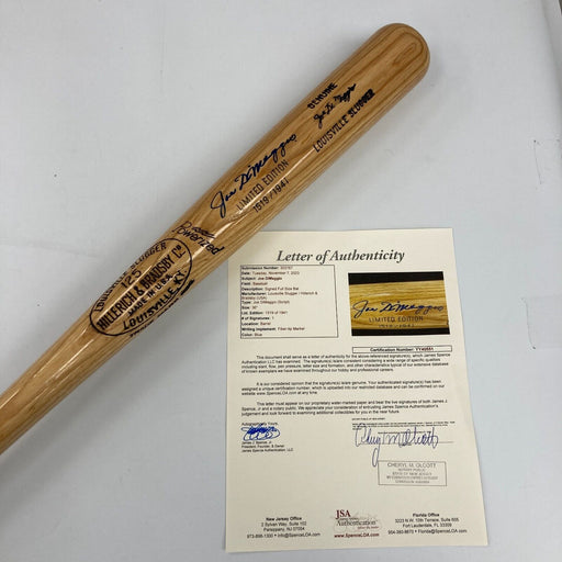 Joe Dimaggio Signed Louisville Slugger Game Model Baseball Bat JSA COA