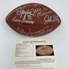 Lawrence Taylor Phil Simms Bill Parcells NY Giants Legends Signed Football JSA