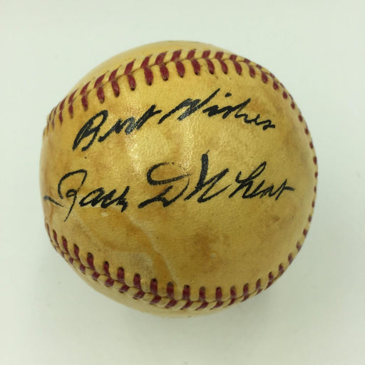 Beautiful Zack Wheat Single Signed American League Harridge Baseball JSA COA HOF