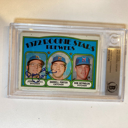 Darrell Porter Signed 1972 Topps #162 RC Rookie Card BGS Beckett Certified