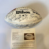 NFL Hall Of Fame Multi Signed Wilson Football 40+ Sigs With Tom Landry JSA COA