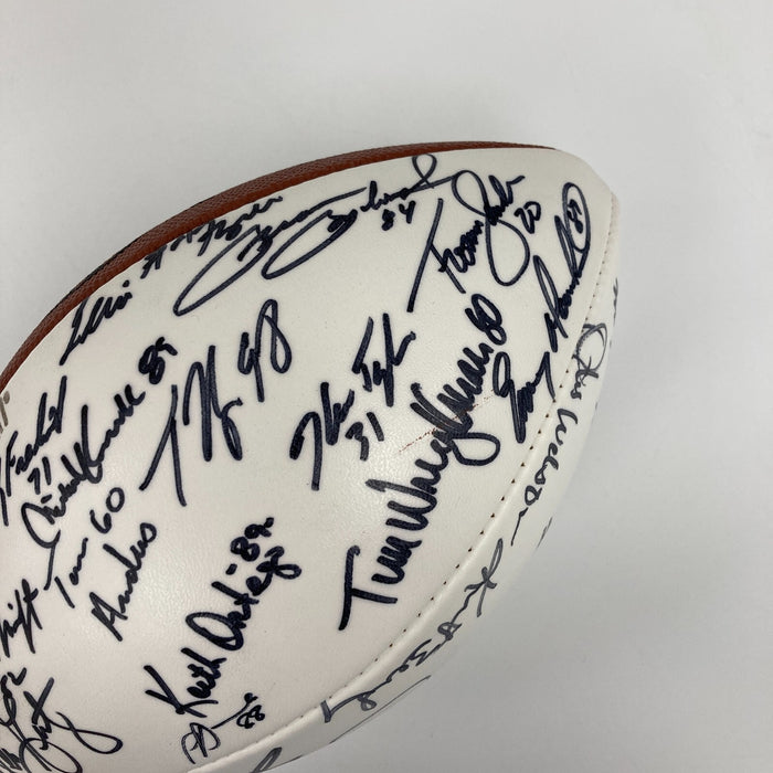 1985 Super Bowl Champs Chicago Bears Team Signed Football Walter Payton JSA COA