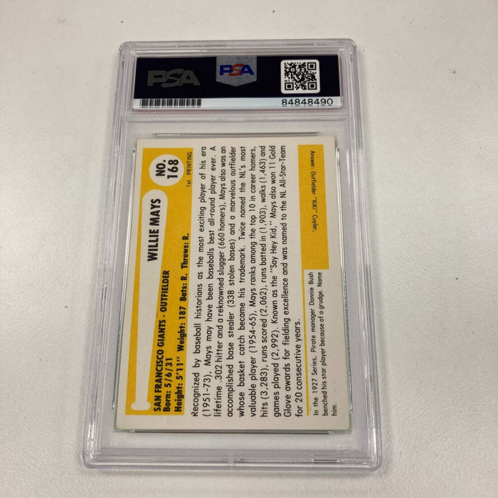 1980 Baseball Immortals Willie Mays Signed Autographed Baseball Card PSA DNA