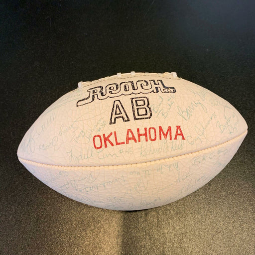 1985 Oklahoma Sooners Troy Aikman Pre Rookie Team Signed Football 80 Sigs! JSA