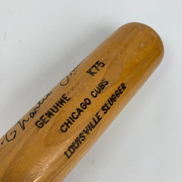 Charlie Grimm Single Signed Chicago Cubs Game Used Bat With JSA COA