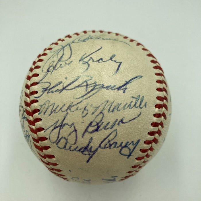1953 New York Yankees World Series Champs Team Signed Baseball Mickey Mantle JSA