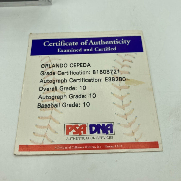 Orlando Cepeda Signed Major League Baseball PSA DNA Graded 10 GEM MINT