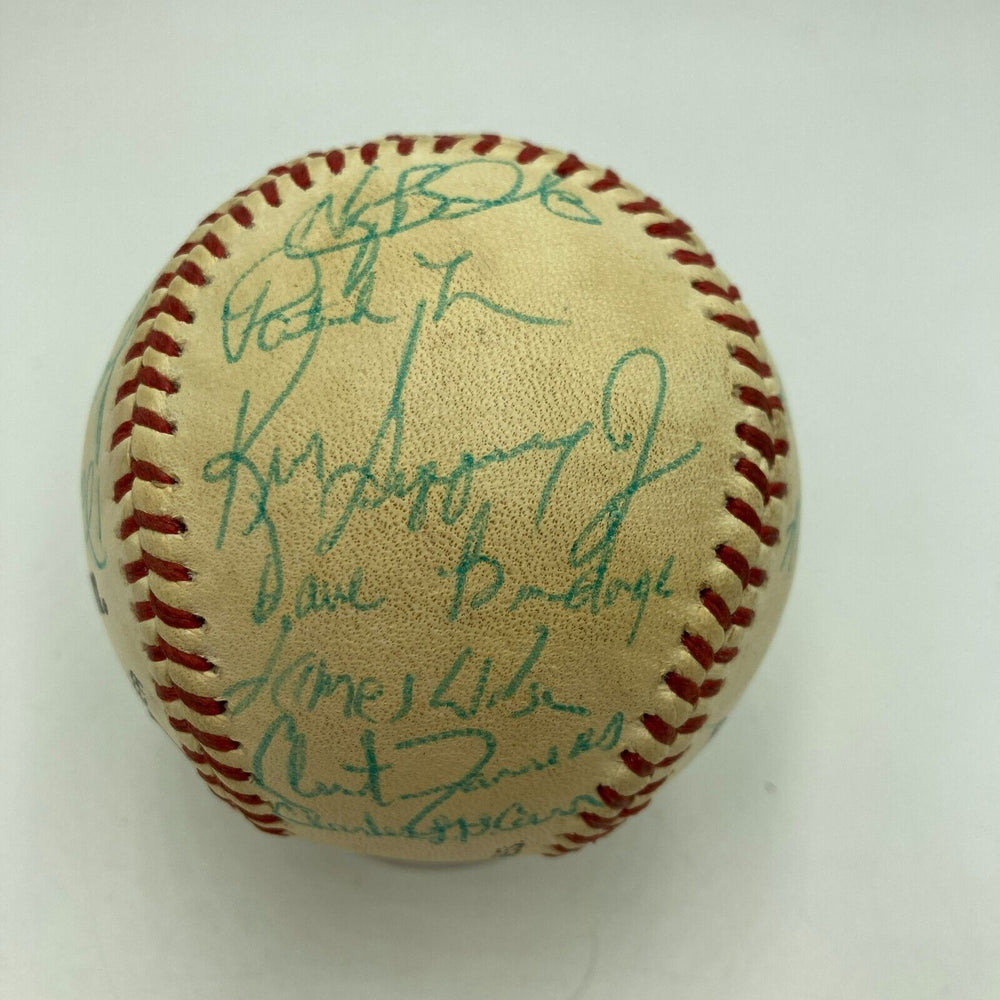 Ken Griffey Jr. Pre Rookie 1988 Vermont Mariners Team Signed Game Baseball JSA