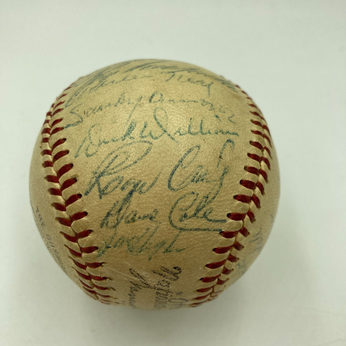 Jackie Robinson Roy Campanella 1956 Brooklyn Dodgers Team Signed Baseball JSA