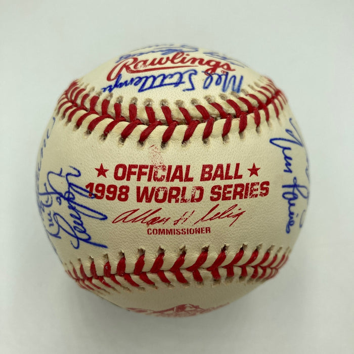 1998 New York Yankees World Series Champs Team Signed Baseball Jeter JSA COA