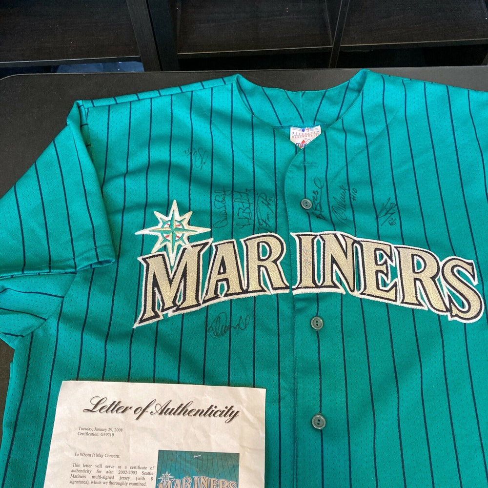 Ichiro Suzuki Felix Hernandez 2002 Seattle Mariners Team Signed Jersey PSA DNA