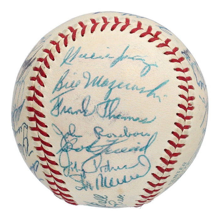 1958 All Star Game Team Signed Baseball 26 Sigs Willie Mays Ernie Banks JSA COA