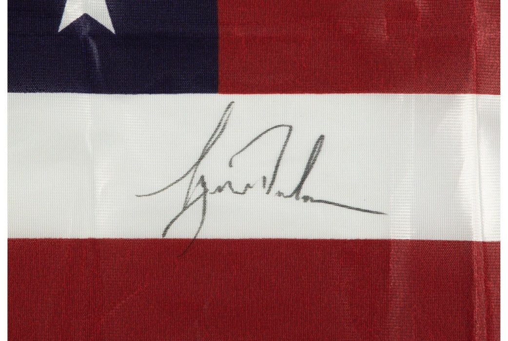 Tiger Woods Signed United States Flag From US Open Championship Game Beckett COA
