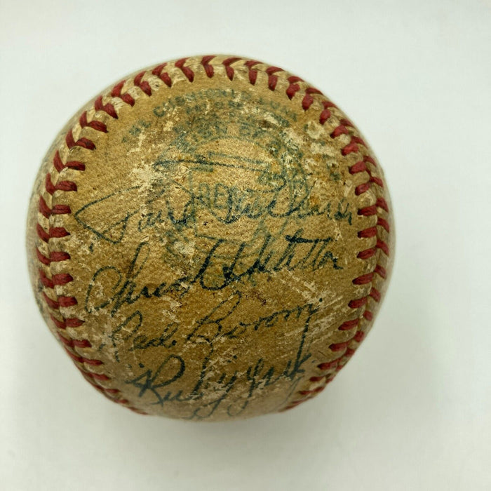 1945 Detroit Tigers World Series Champs Team Signed Baseball JSA COA