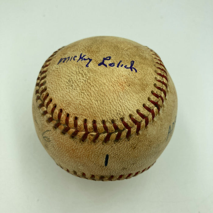Mickey Lolich Signed Career Win No. 53 Final Out Game Used Baseball Beckett COA