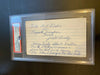 Joe Mccarthy Signed Inscribed Index Card With Nickname Explanation PSA DNA COA