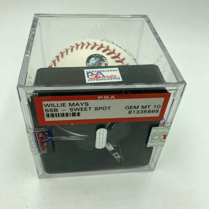 Beautiful Willie Mays PSA DNA Graded Gem Mint 10 Signed Major League Baseball