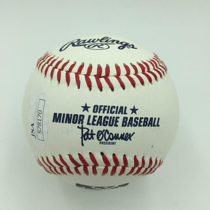 Clint Frazier Pre Rookie Signed Official Minor League Baseball With JSA COA