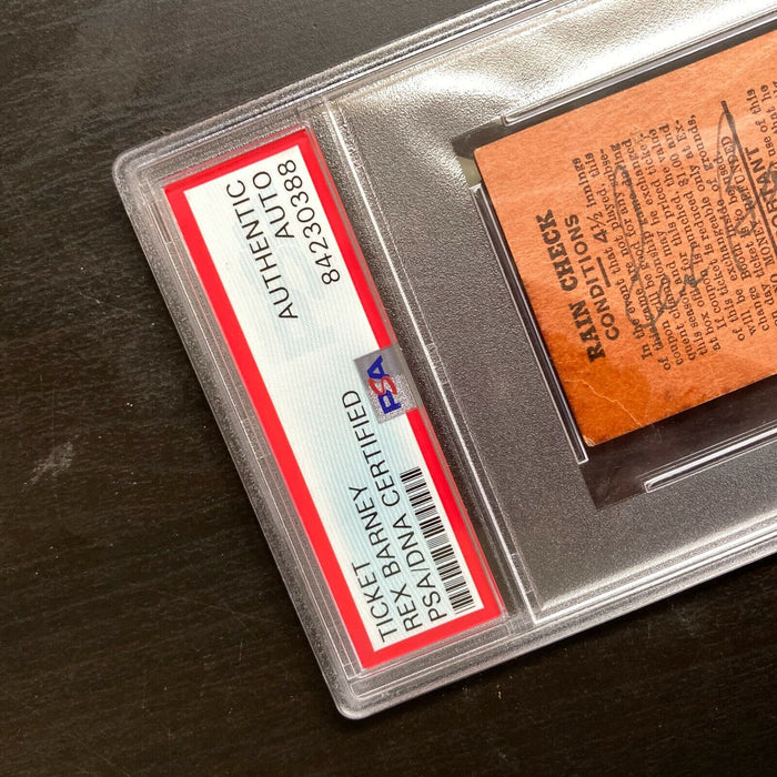 Rex Barney Signed Original No Hitter Ticket 9-9-1948 New York Giants PSA DNA