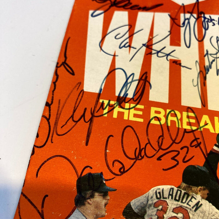 1987 Minnesota Twins World Series Champs Team Signed Wheaties Box With JSA COA