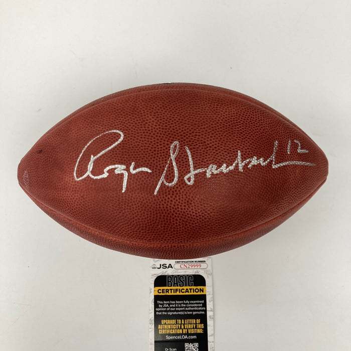 Roger Staubach #12 Signed Official NFL Wilson Game Football JSA COA