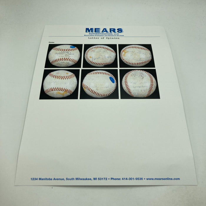 Historic 1956 World Series Don Larsen Perfect Game Signed Game Used Baseball BAS