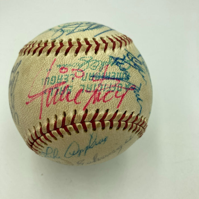 Willie Mays Joe Medwick Nellie Fox 1960's HOF Legend Multi Signed Baseball JSA