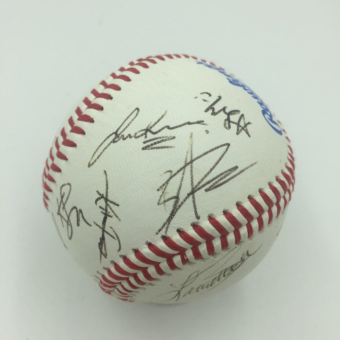 Rare Hamilton Cast Multi Signed Baseball 16 Signatures JSA COA Broadway Show