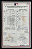 2007 St. Louis Cardinals Team Signed Game Used Lineup Card Albert Pujols Beckett