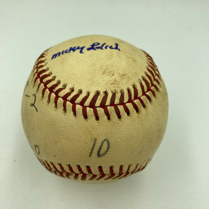 Mickey Lolich Signed Career Win No. 189 Final Out Game Used Baseball Beckett COA