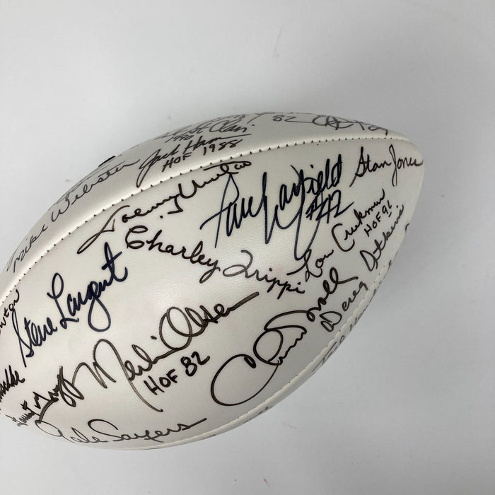 Johnny Unitas Len Dawson Nitschke Hall Of Fame Multi Signed Football 27 Sigs JSA
