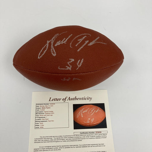 Walter Payton #34 Signed Spalding Football JSA COA