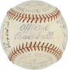 1956 New York Yankees World Series Champs Team Signed Baseball Mickey Mantle JSA