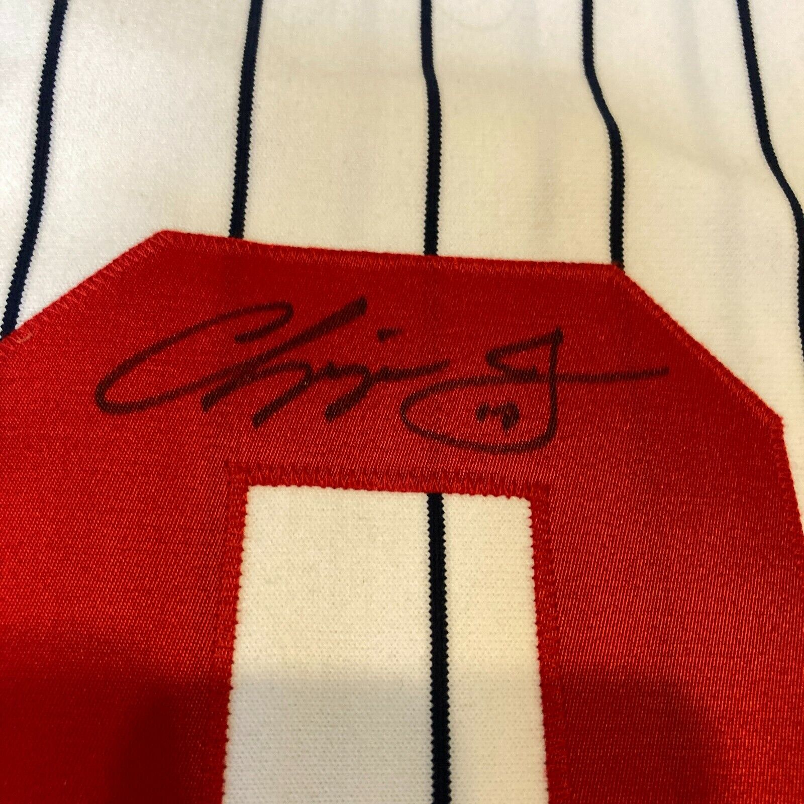 chipper jones autographed jersey