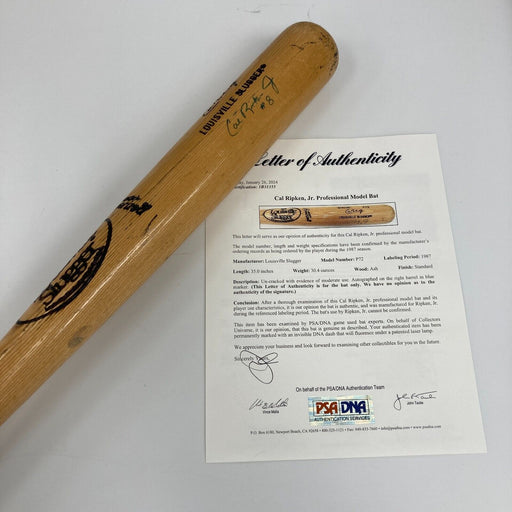 Cal Ripken Jr. 1987 Signed Game Used Baseball Bat PSA DNA & JSA COA