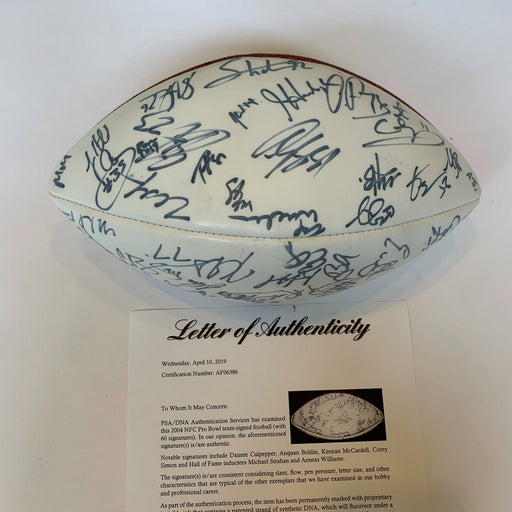 2004 Pro Bowl NFC Signed Football 60 Sigs! Michael Strahan PSA DNA COA