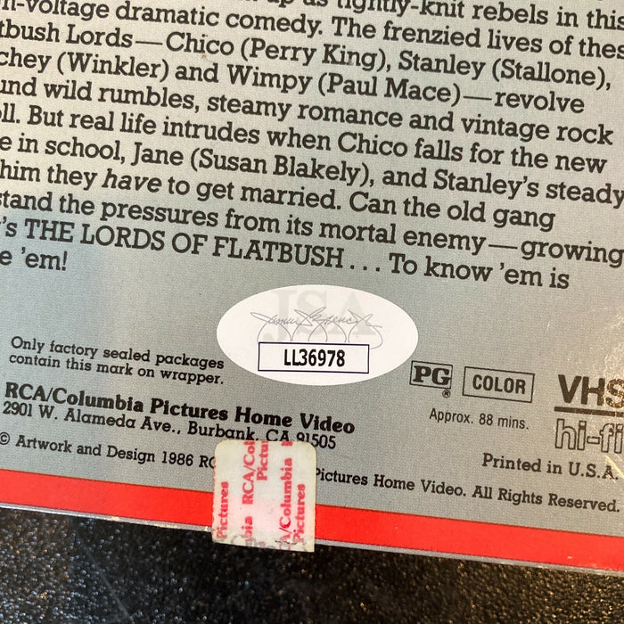 Henry Winkler & Armand Assante Signed The Lords Of Flatbush VHS Movie JSA COA