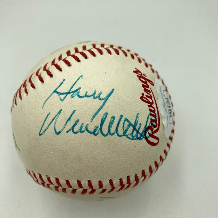 1980 World Series Umpires Multi Signed W.S. Baseball JSA Phillies VS Royals