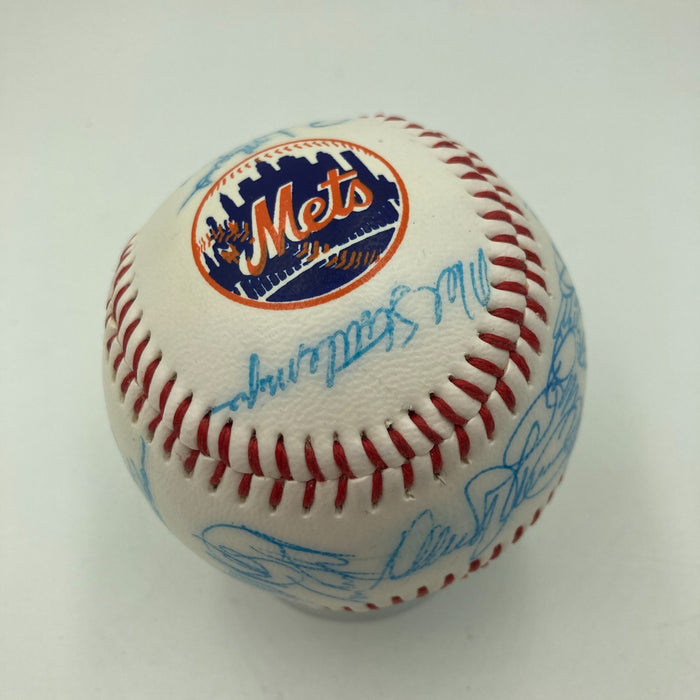 Vintage 1986 New York Mets World Series Champs Team Signed Baseball JSA COA