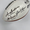 Franco Harris Terry Bradshaw Joe Greene Pittsburgh Steelers Signed Football JSA