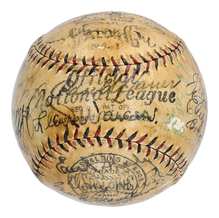 Babe Ruth Lou Gehrig Miller Huggins HOF Multi Signed Baseball JSA COA